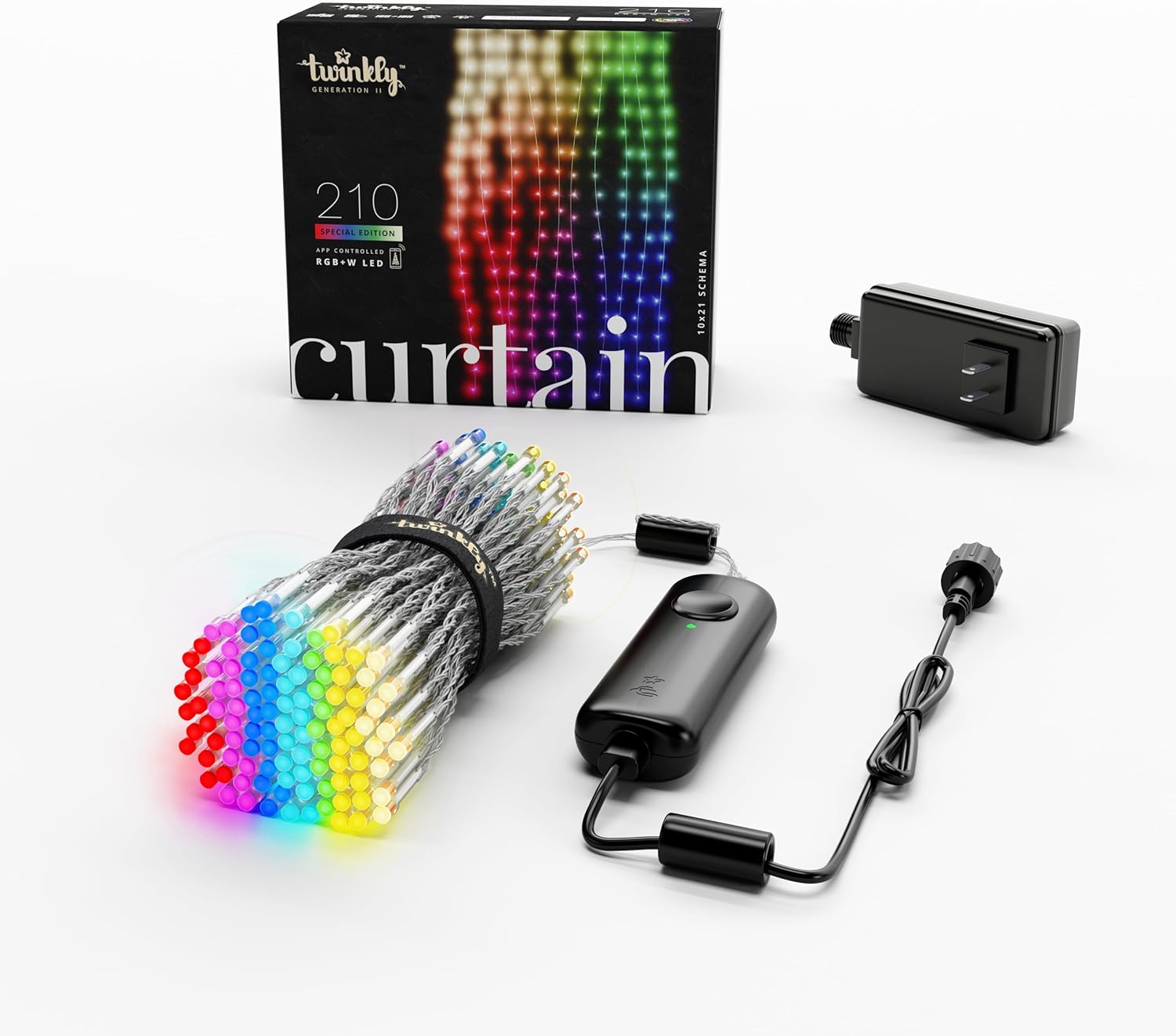 App-Controlled RGB+W Curtain Lights