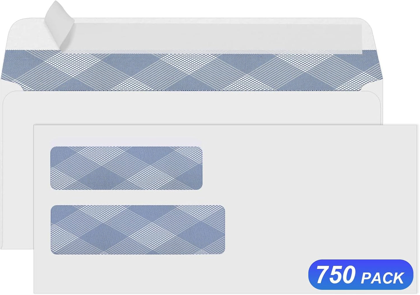 750 No. 10 Security Envelopes for QuickBooks Invoices & More