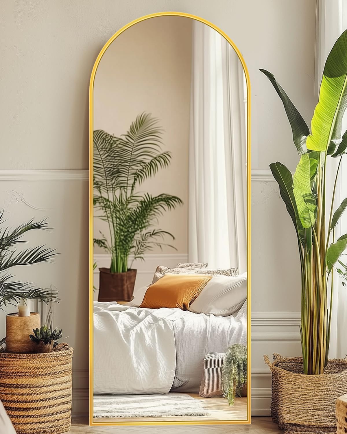 Suidia Arched Full Length Mirror - Stylish 58x18 Floor Mirror