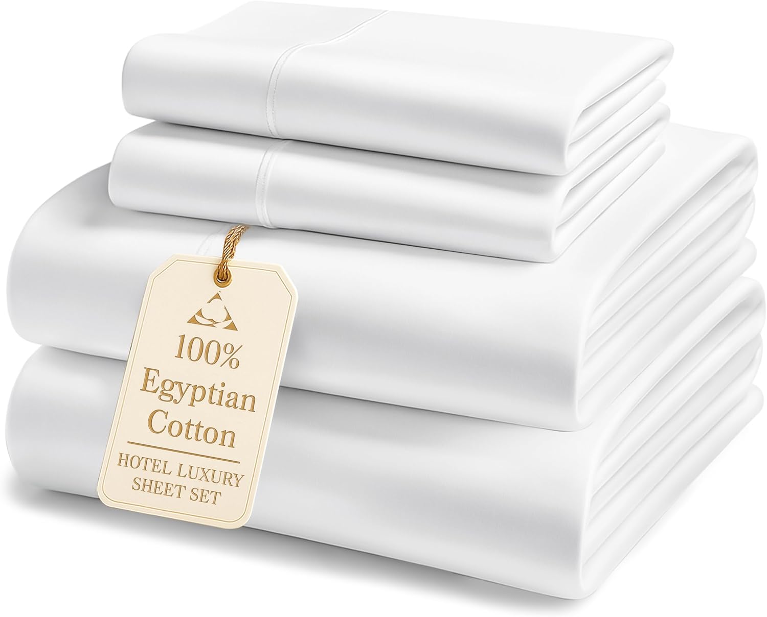 Luxurious 100% Egyptian Cotton King Sheets Set for Comfort