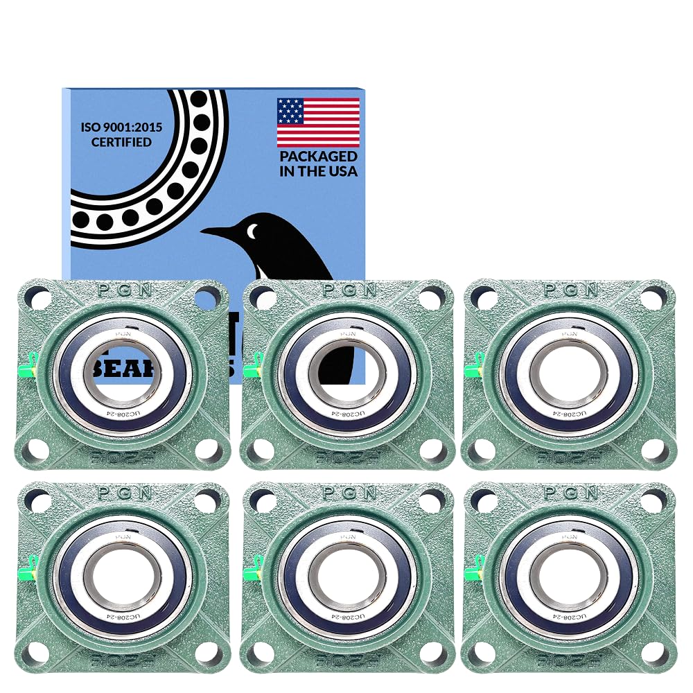 PGN UCF208-24 Pillow Block Bearing - Durable Chrome Steel Bearings