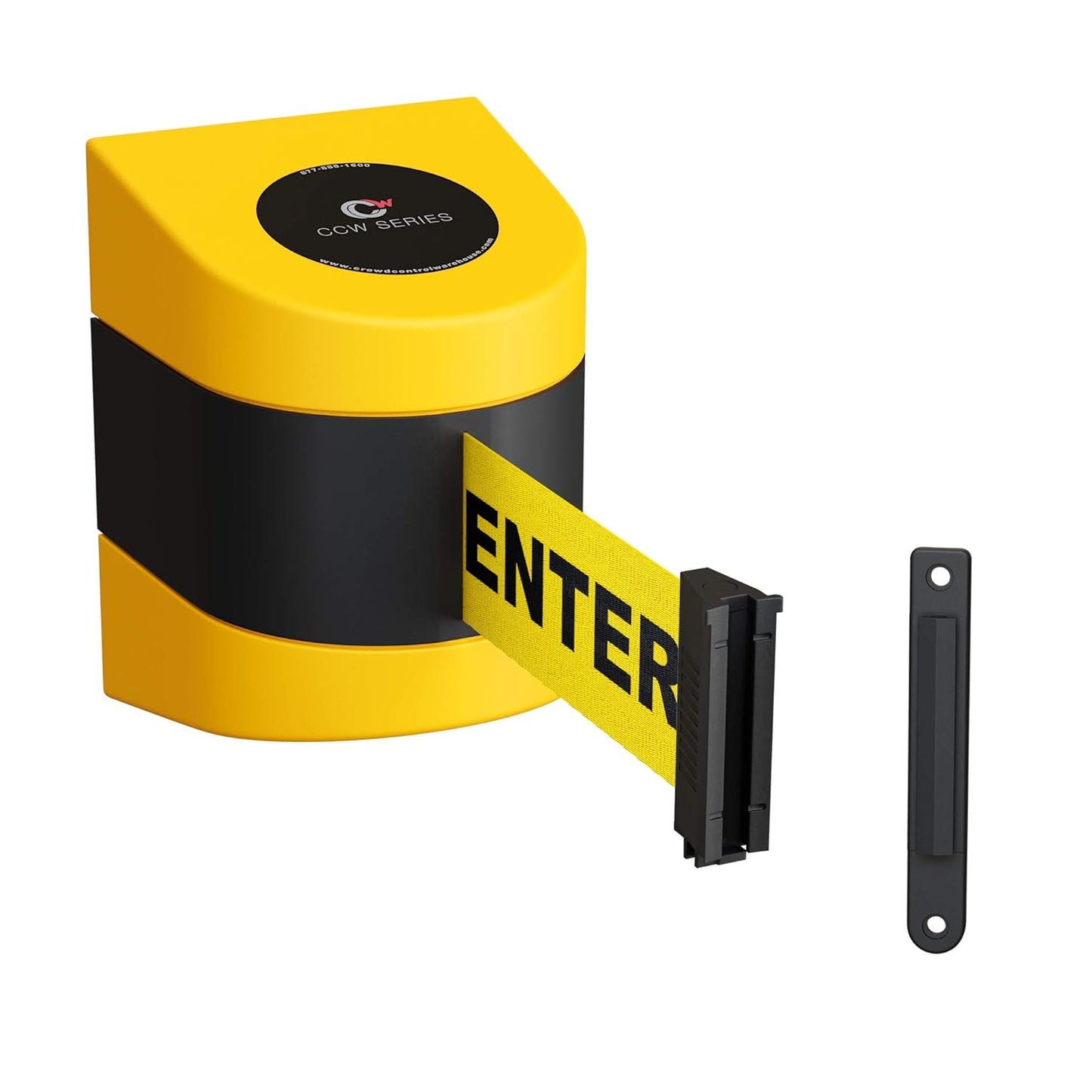 CCW Series WMB-220 Fixed Wall Mount Retractable Belt Barrier