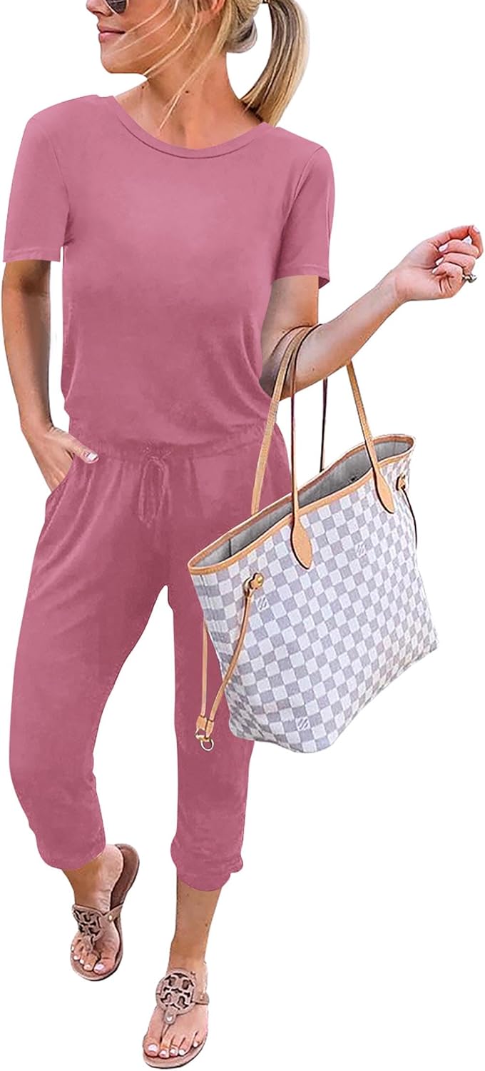KIRUNDO Jumpsuits for Women Summer Casual One Piece Outfit