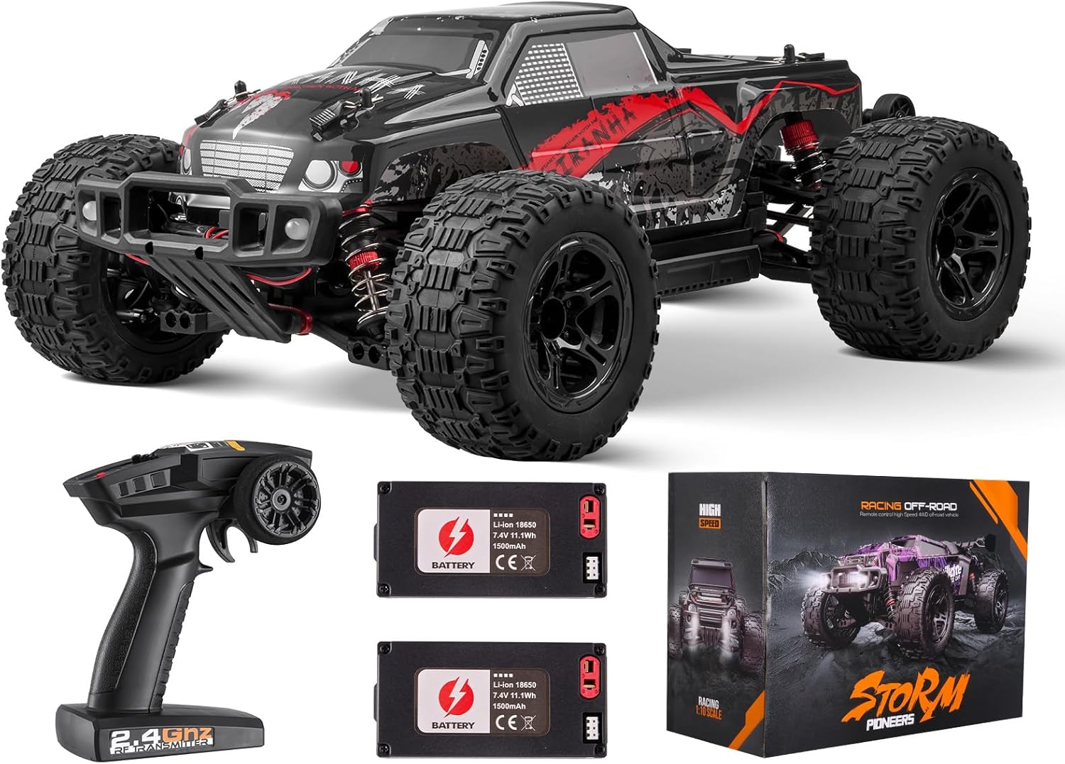 High Speed 1:10 RC Truck - 38 km/h Off-Road Monster