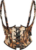 Scarlet Darkness Corset Belt for Women - Floral Underbust Waist both