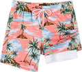 SURF CUZ Mens Swim Trunks with Compression Liner - Quick Dry 7 in Our