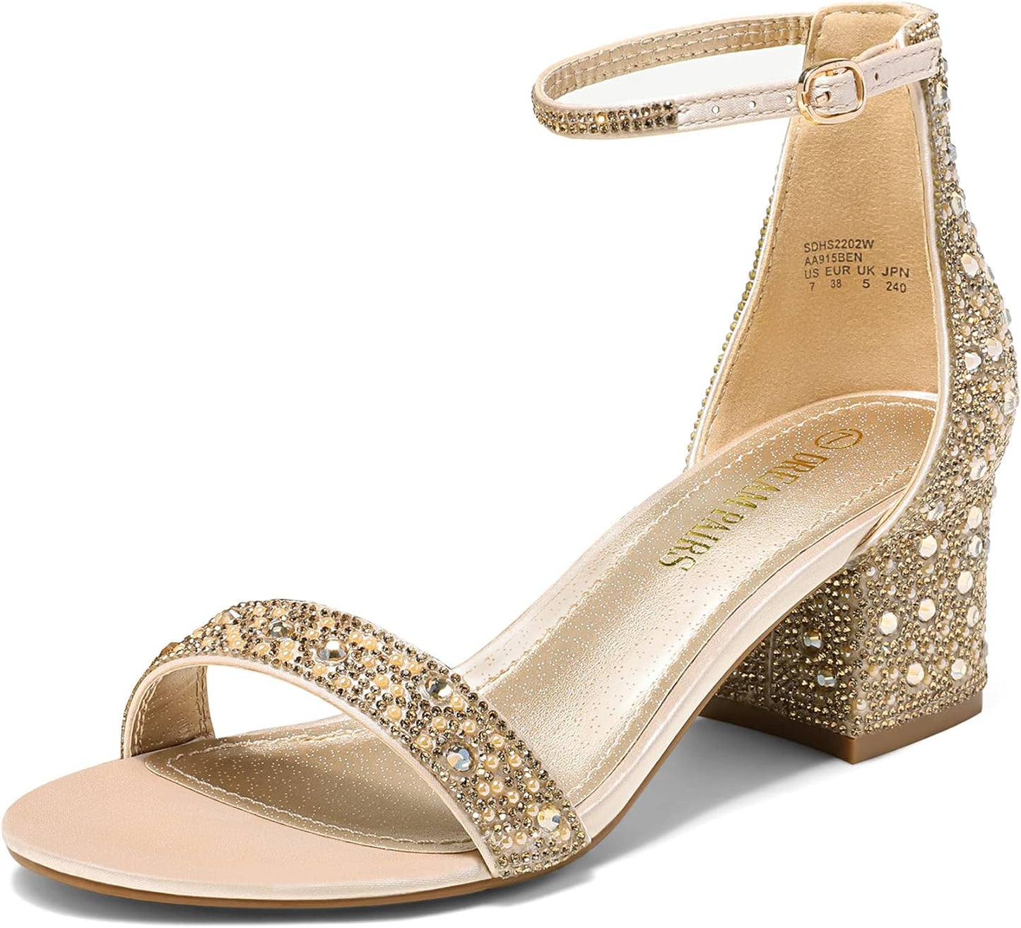 DREAM PAIRS Womens Low-Chunk Low Heel Pump Sandal for Elegance