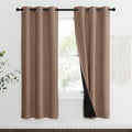 NICETOWN 100% Blackout Curtains for Patio Door, Cappuccino