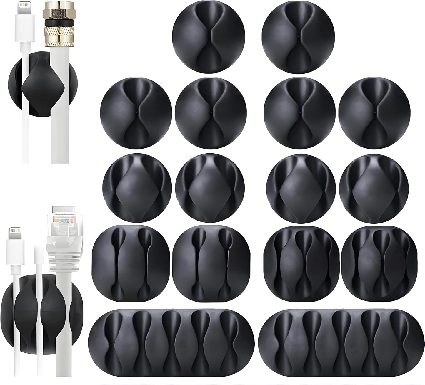 Organize with Ease: OHill Cable Clips 16-Pack