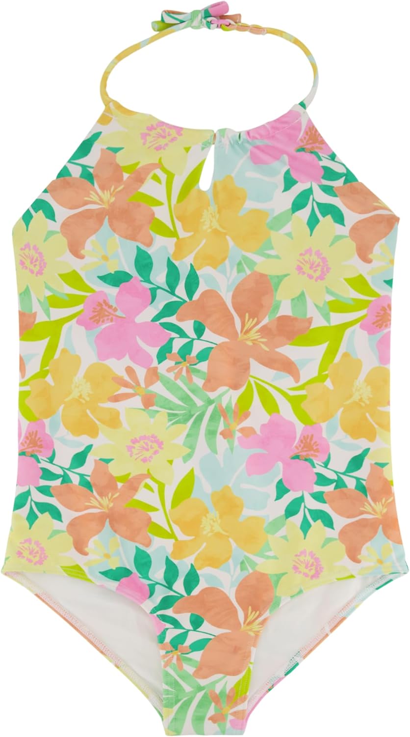Billabong Girls One-Piece Swimsuit with UPF 50+ Sun Protection