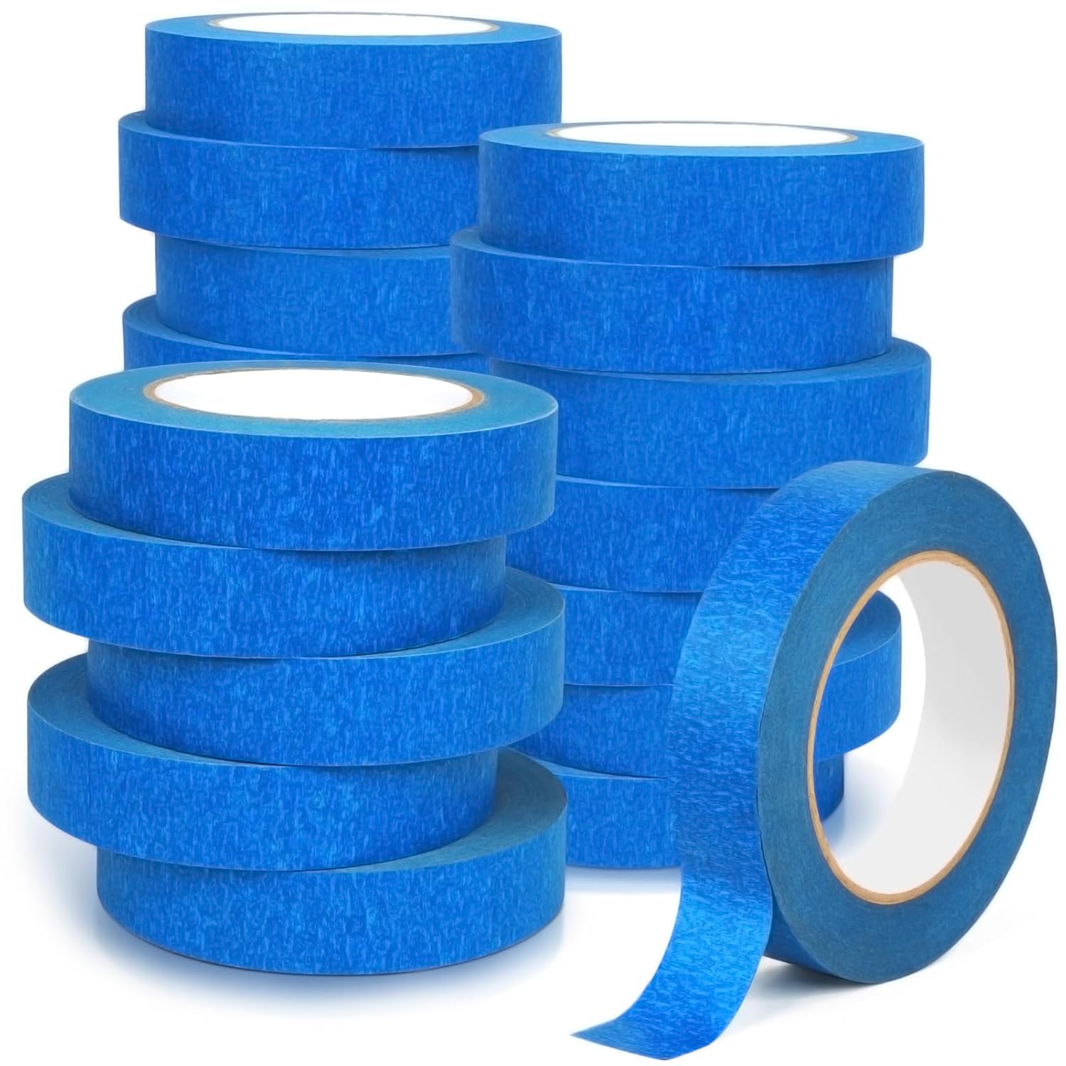 20 Rolls Blue Painters Tape Bulk Pack for Precision Painting