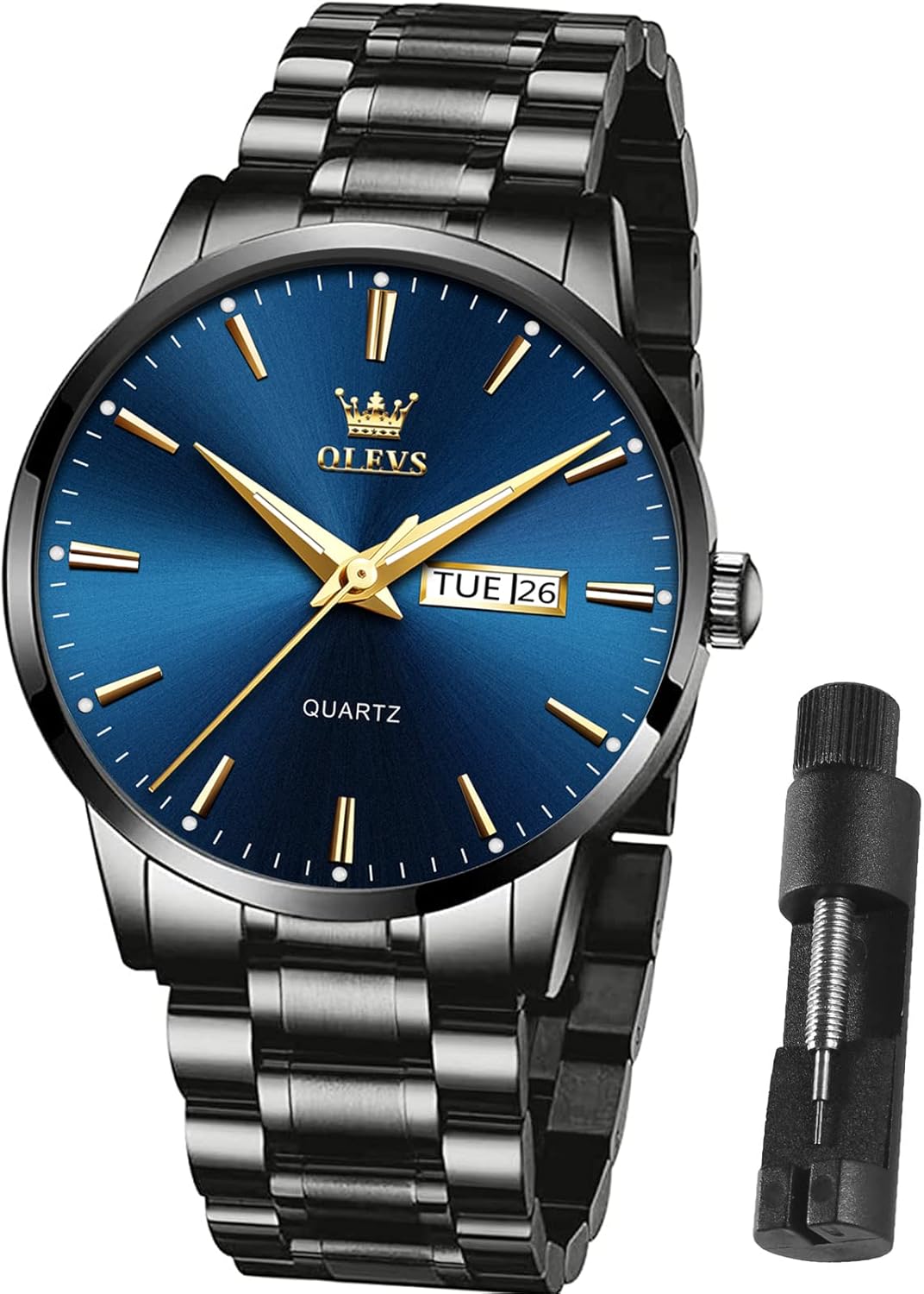 OLEVS Gold Waterproof Men's Watch - Timeless Elegance