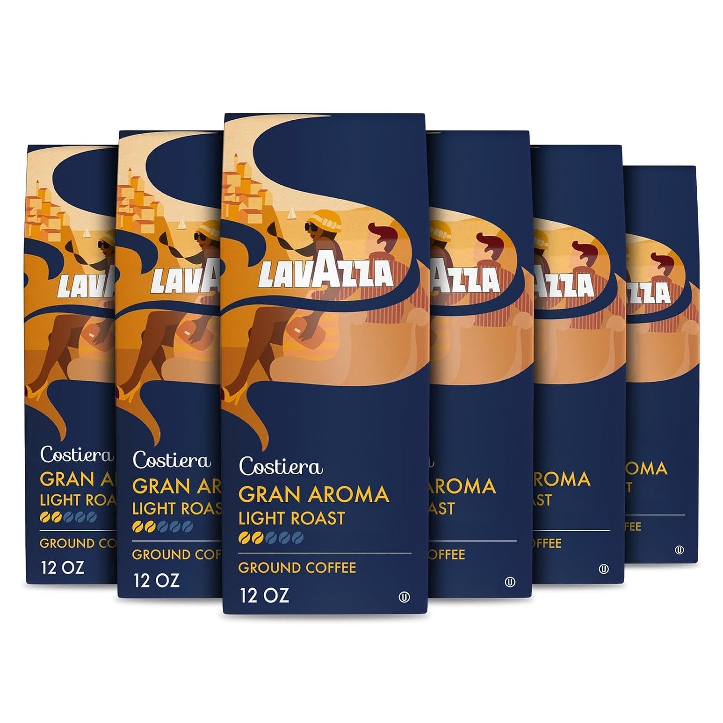 Lavazza Costiera Gran Aroma Ground Coffee - Smooth Light Roast