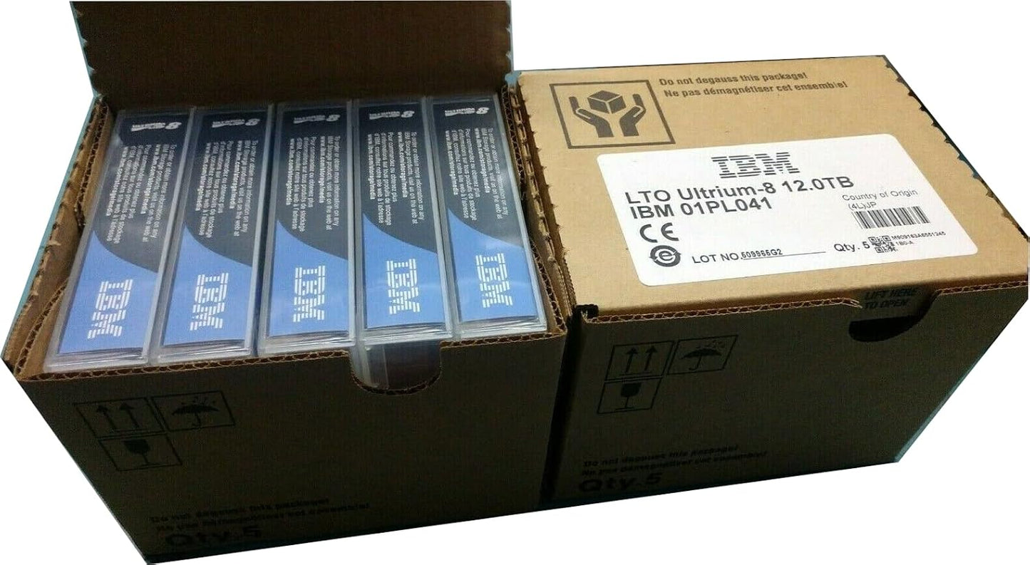 10 Pack IBM LTO-8 Ultrium 12TB/30TB Data Storage Solution