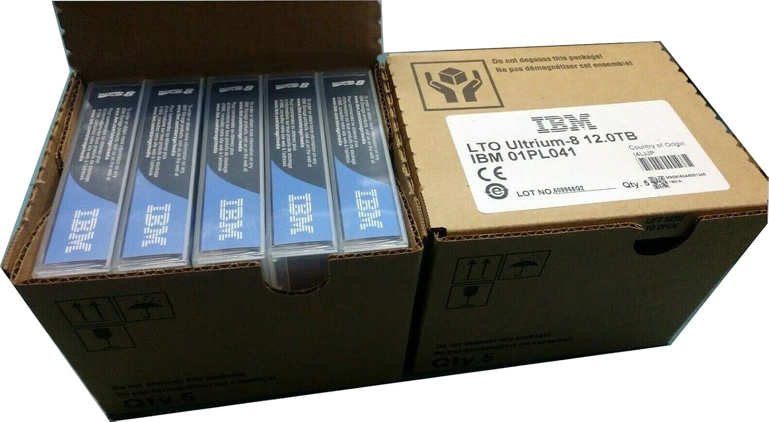 10 Pack IBM LTO-8 Ultrium 12TB/30TB Data Storage Solution