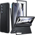 Samsung Galaxy Z Fold 6 Case Slim Hinge Case with S Pen Slot - Black
