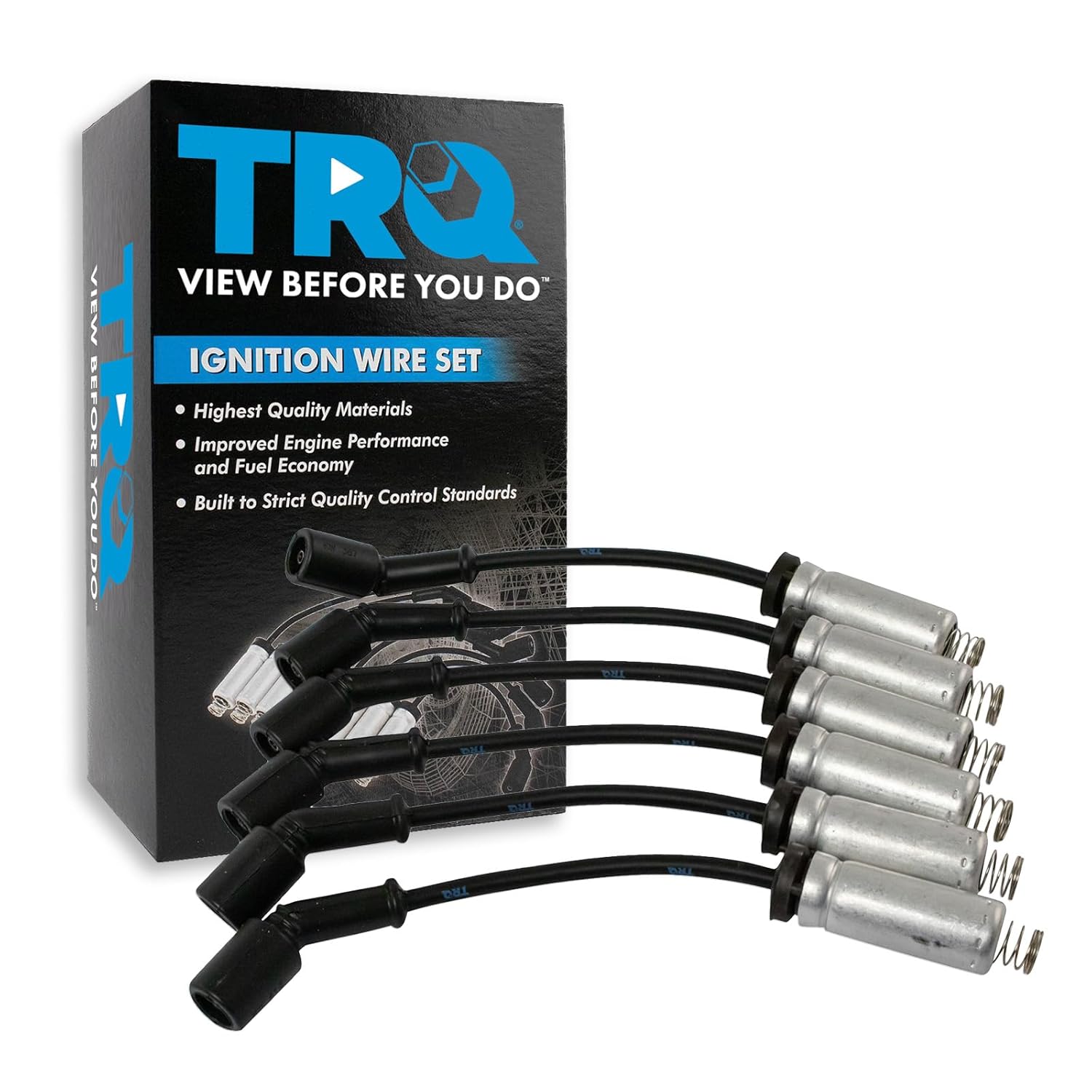 TRQ Ignition Spark Plug Wire Kit for GMC Sierra and Silverado