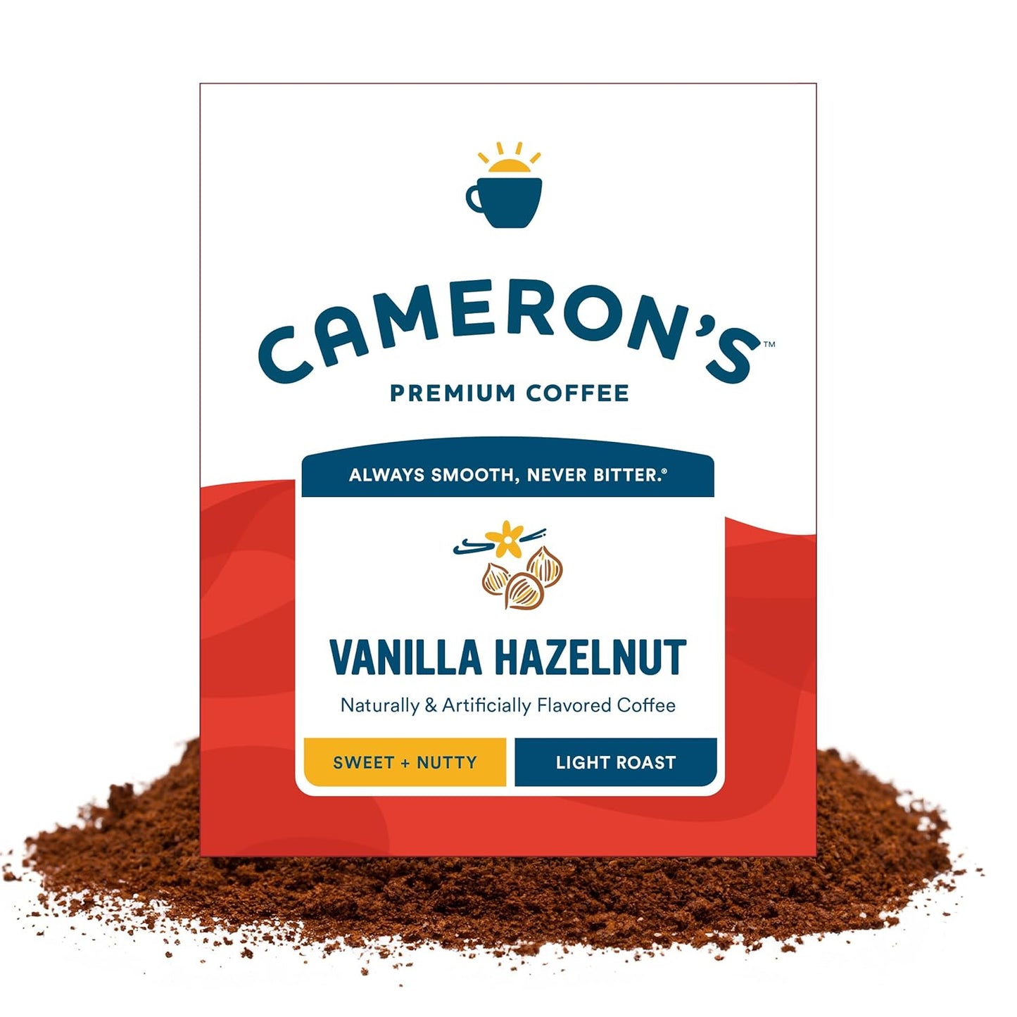 Cameron's Coffee Flavored Vanilla Hazelnut Ground Coffee 64 Ounce