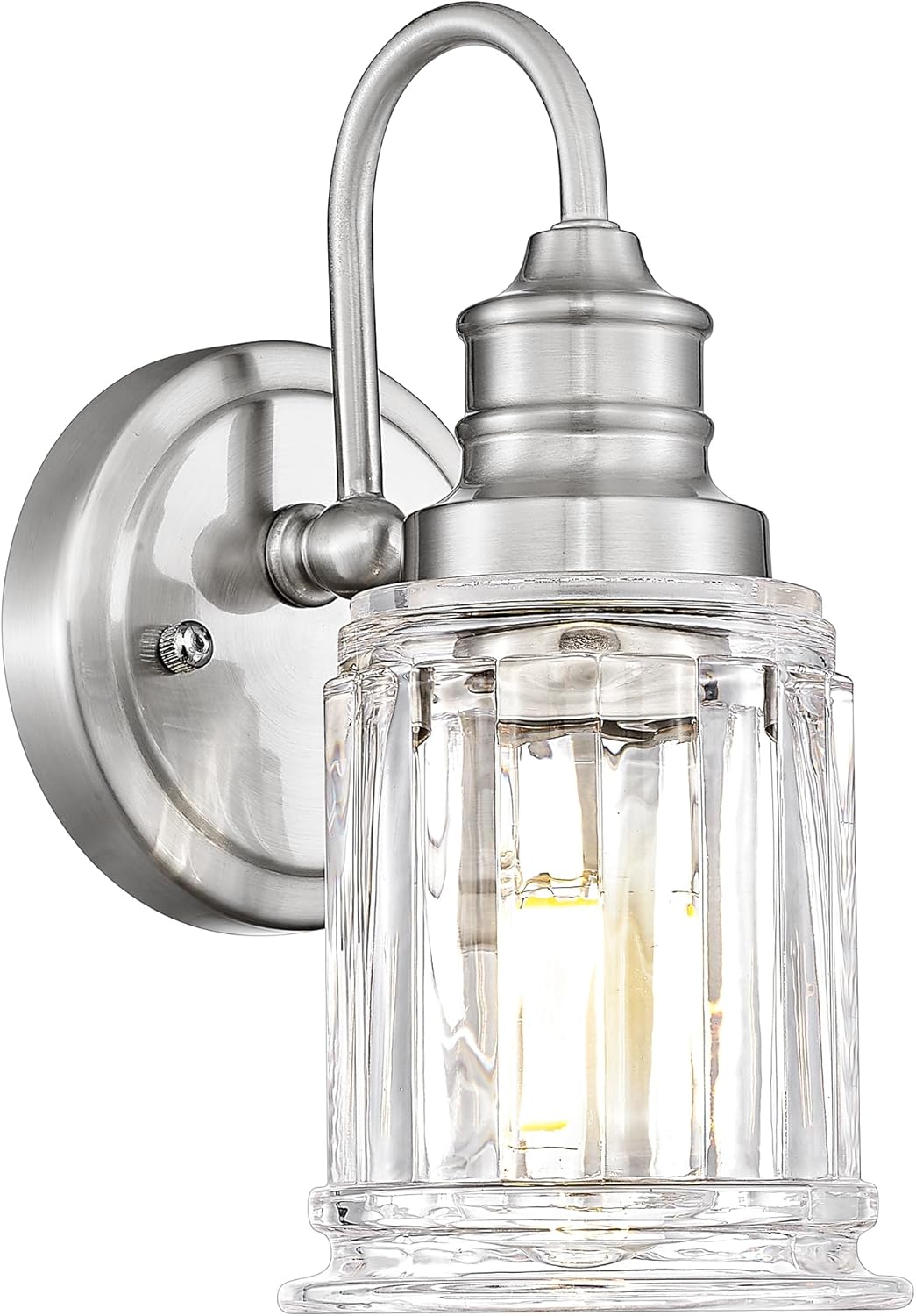 Brushed Nickel Wall Sconce for Elegant Bathroom Lighting