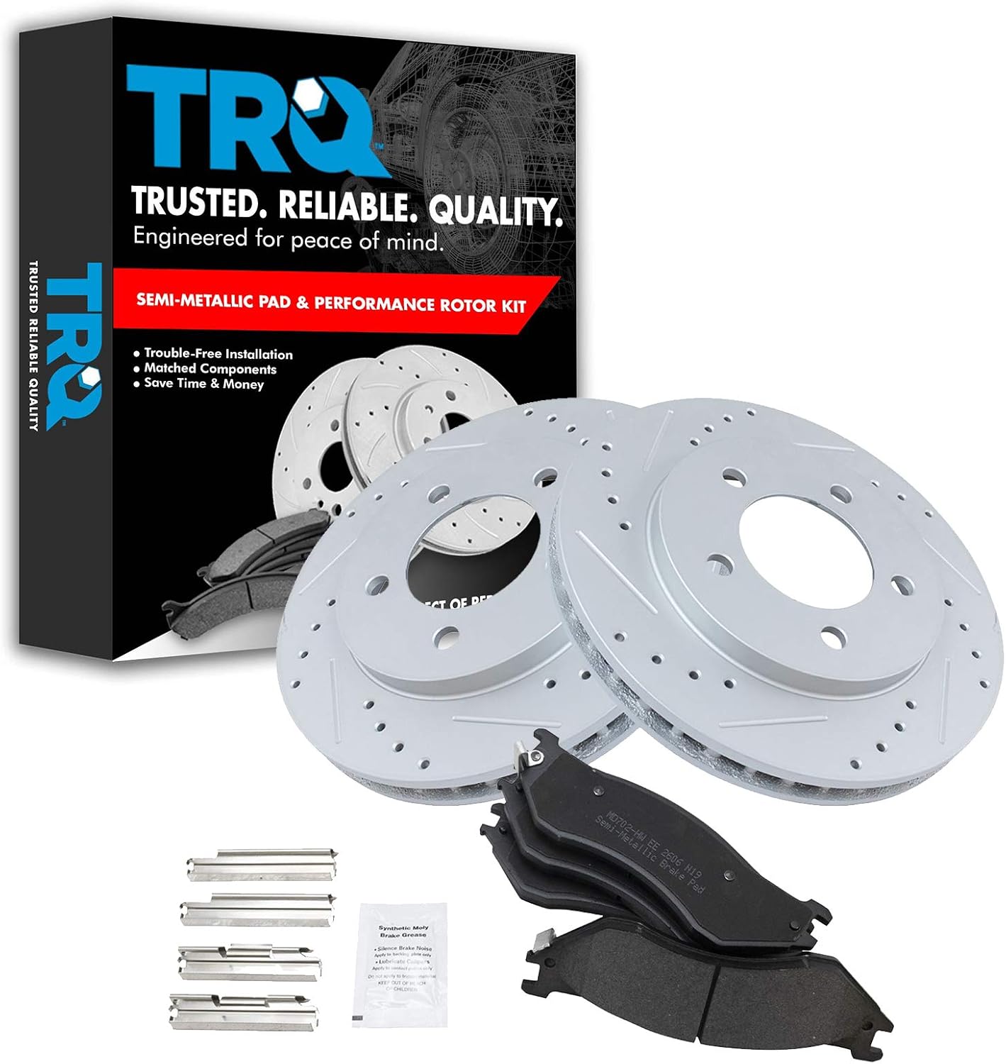 TRQ Front Performance Brake Pad & Rotor Kit for Ford Expedition