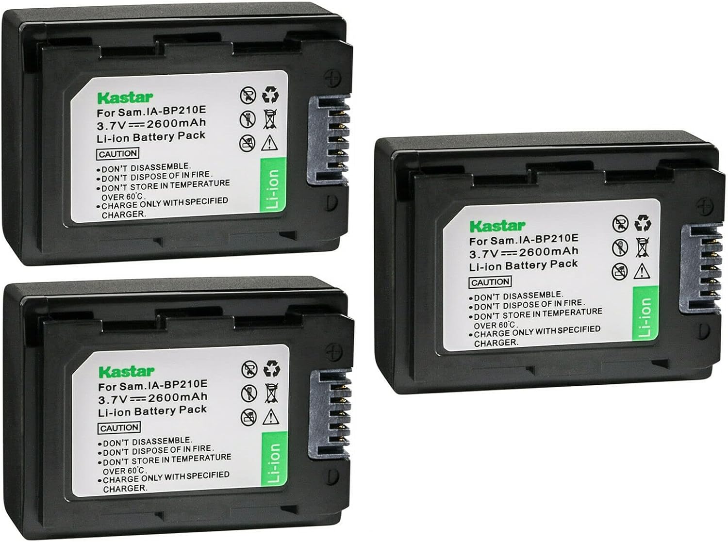 Kastar Battery 3-Pack Replacement for Samsung Cameras - High Capacity