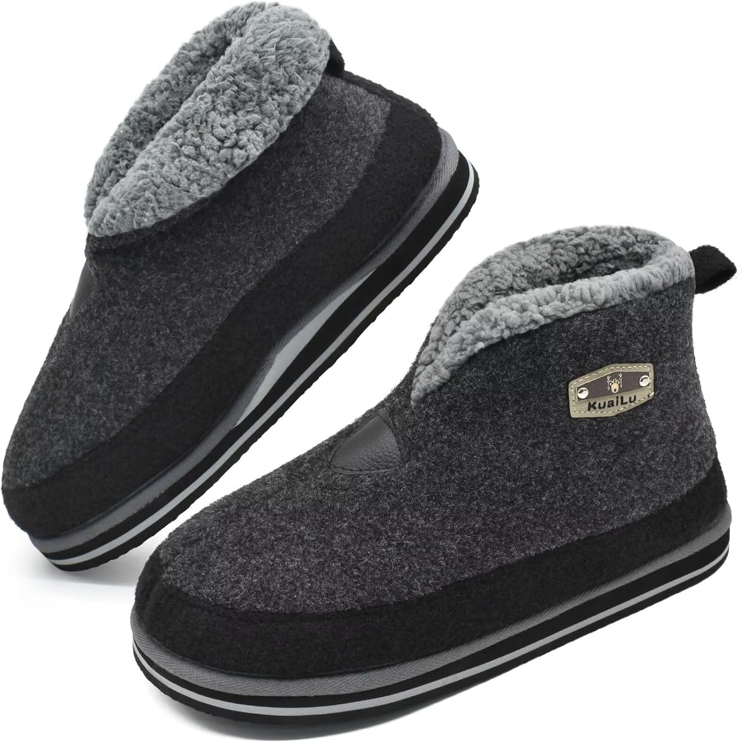Cozy Memory Foam Booties for Men - Warm Plush Slippers