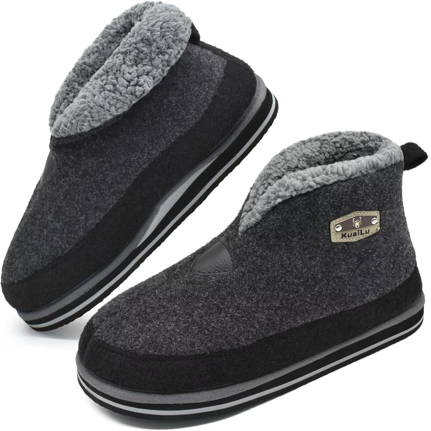 Cozy Memory Foam Booties for Men - Warm Plush Slippers