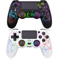 GamingBoy 2 Pack Wireless Controller for PS4 - RGB Light, Hall