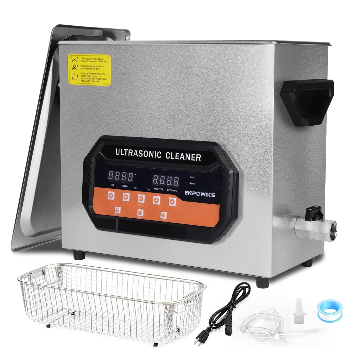 Ultrasonic Cleaner 7L 180W for Jewelry, Tools, and More