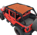 JK Sun Shade Top for Jeep Wrangler JKU 4-Door Orange - UV & Wind