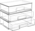Vtopmart 12.1in Clear Stackable Storage Drawers - Space Saving