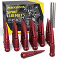 MIKKUPPA M14 x 1.5 Wheel Spike Lug Nuts 24PCS - Aggressive Red