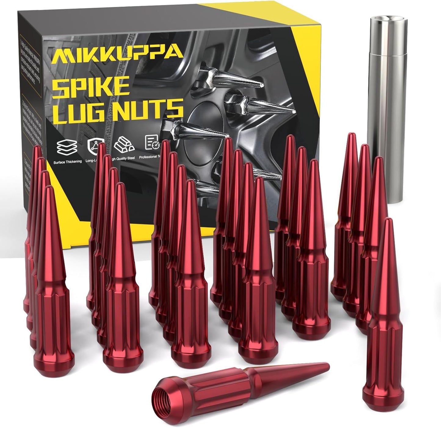 MIKKUPPA M14 x 1.5 Wheel Spike Lug Nuts for Chevy Silverado
