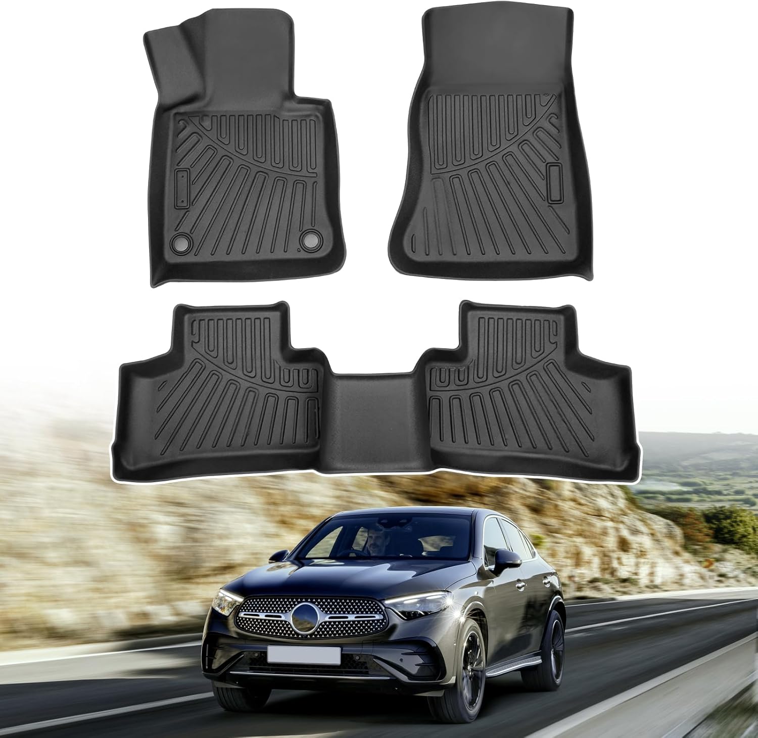 Premium All Weather Floor Mats for 2023 2024 2025 Mercedes GLC