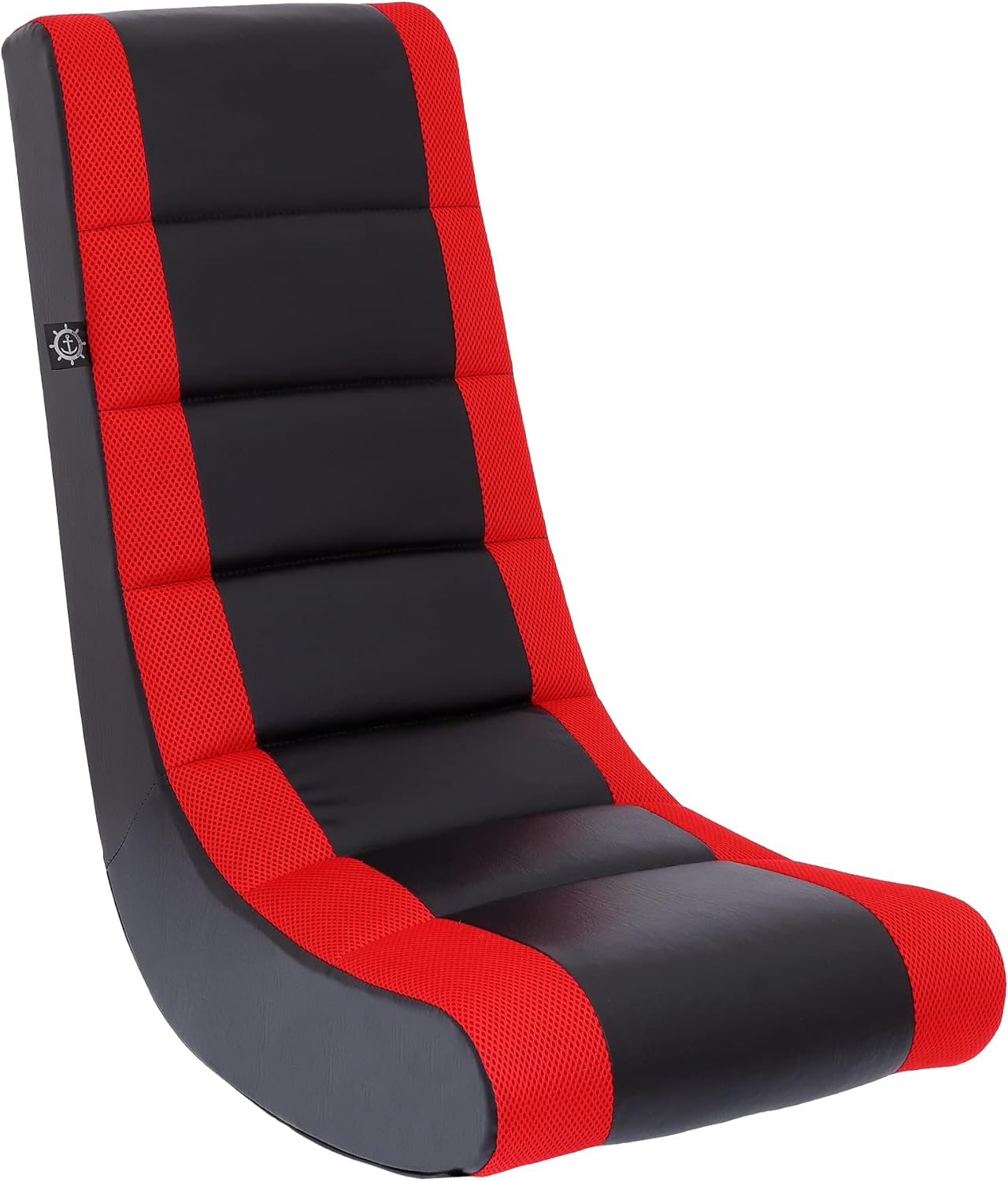 Classic Video Rocker: Kids/Teens Gaming Chair, Racing Stripe, Black/Red