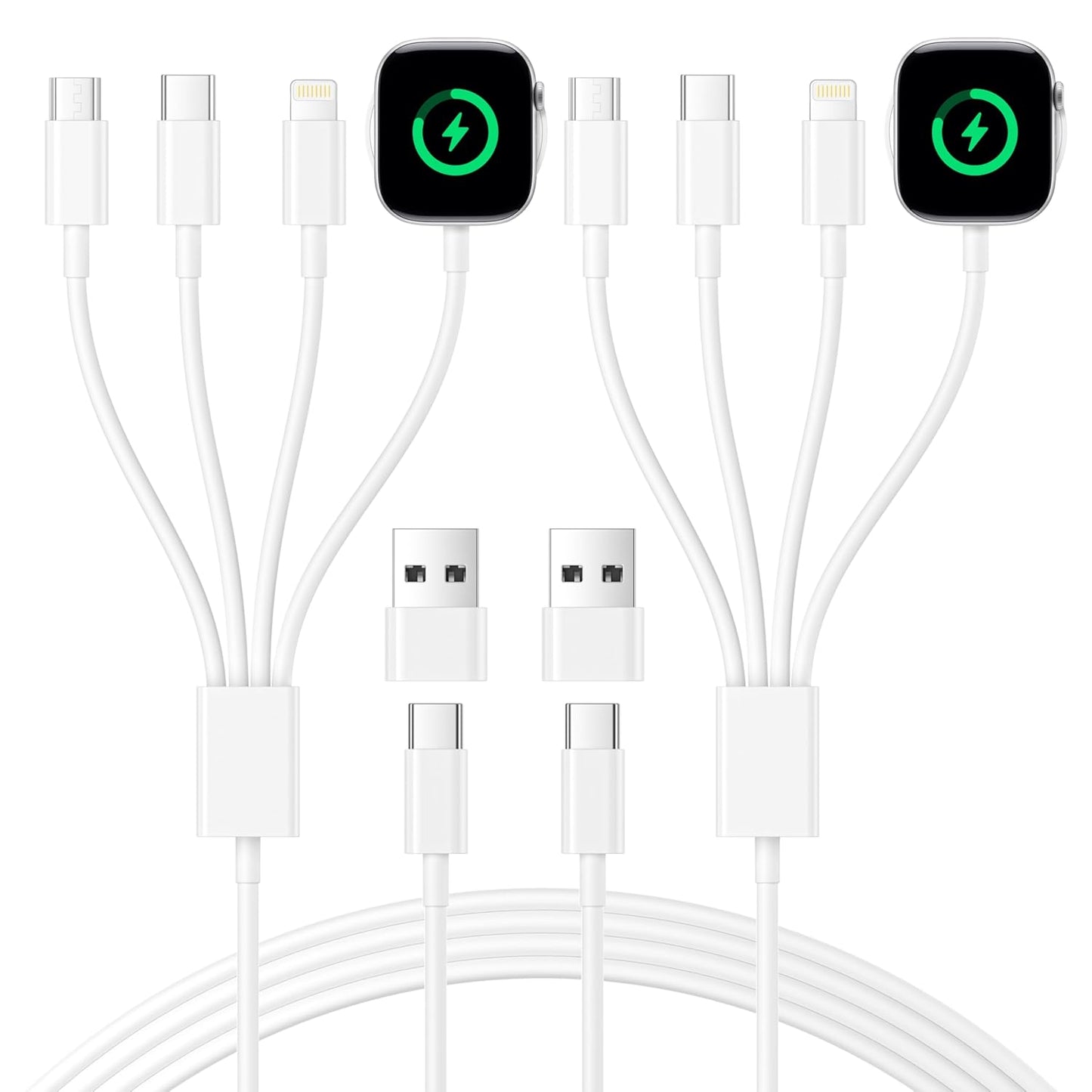 BLITEZZ 2Pack Multi Charger: Fast Charging for Apple Watch/iPhone