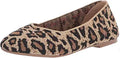 Leopard Print Engineered Knit Skimmer - Comfortable Slip-On Flats