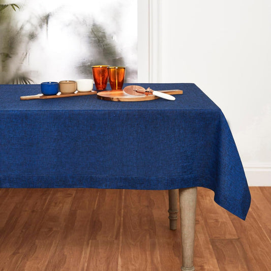 Royal Blue Linen Tablecloth 52 x 52 Inch for Stylish Dining