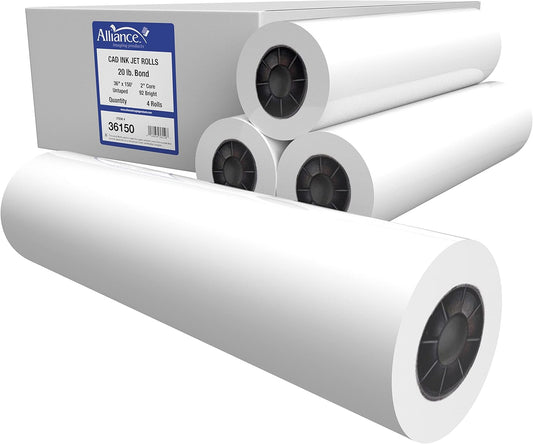 Alliance Wide Format Paper CAD Bond Rolls for Inkjet Printers
