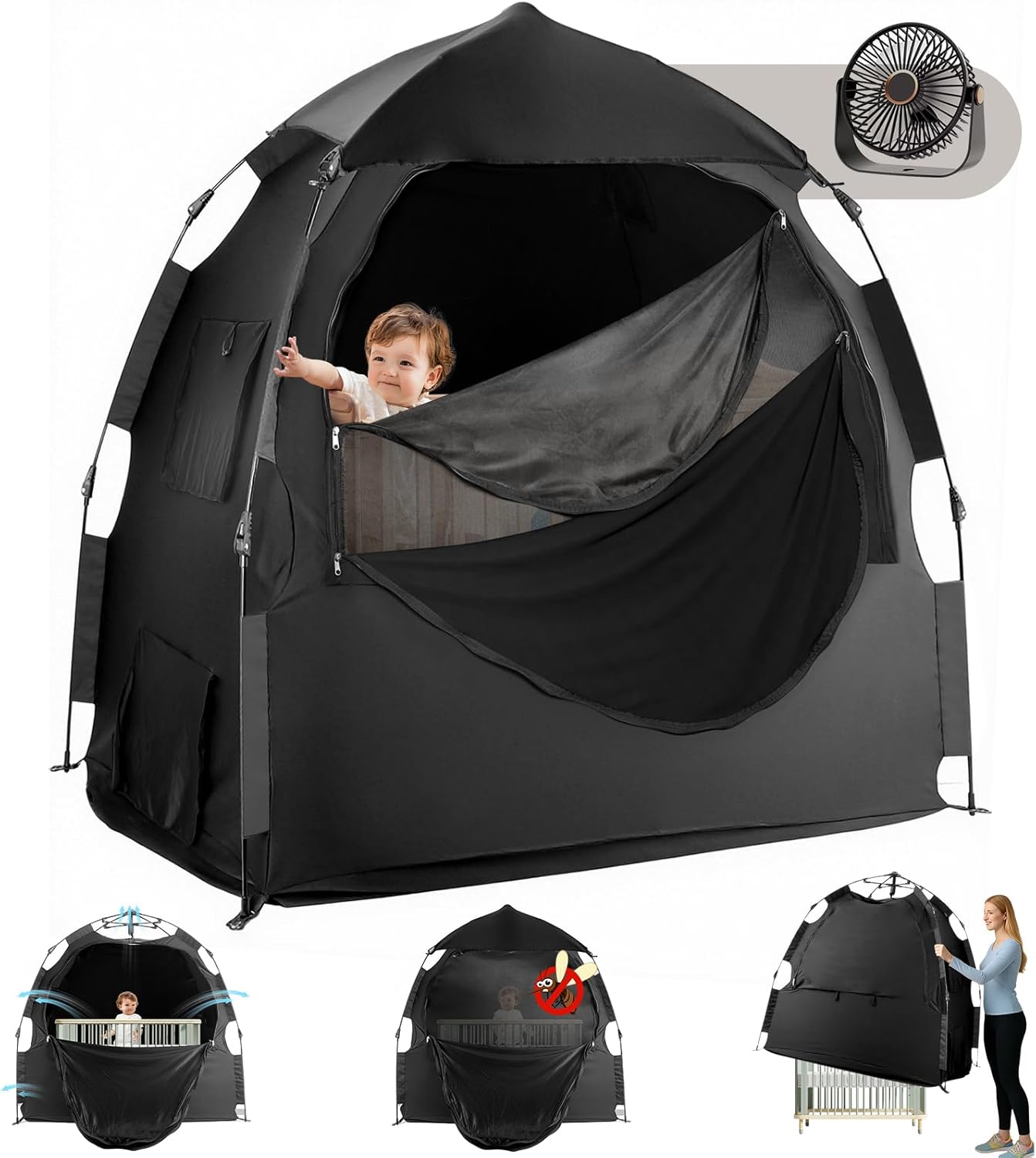 Light Blocking Baby Blackout Tent for Peaceful Sleep Anywhere