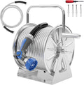 Stainless Steel Garden Hose Reel with 100FT Drinking Water Hose