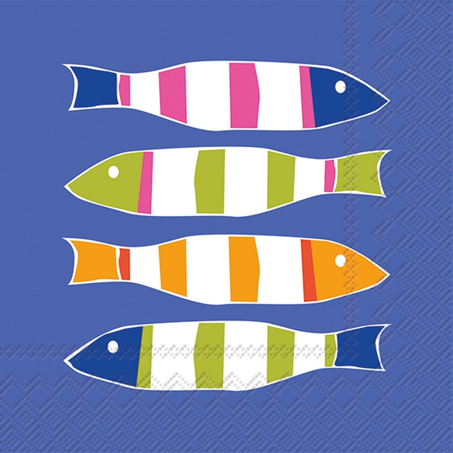 Stripers print cocktail napkins: 3-ply, 5x5, 20-pack