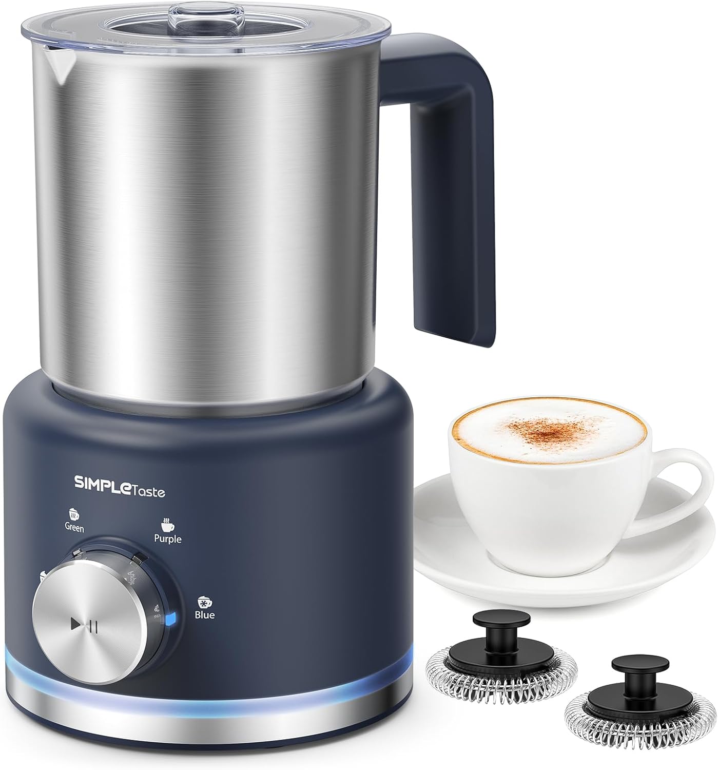 SIMPLETASTE 4 in 1 Electric Milk Frother for Coffee Lovers