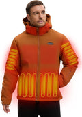 Heated Jackets for Men with Adjustable Detachable Hood - Softshell