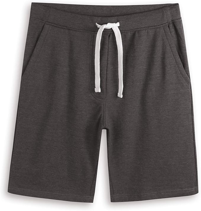 HARBETH Men's Casual Soft Cotton Elastic Fleece Jogger Shorts