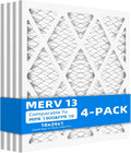 18x24x1 Furnace Air Filters MERV 13 (4 Pack) - High Efficiency