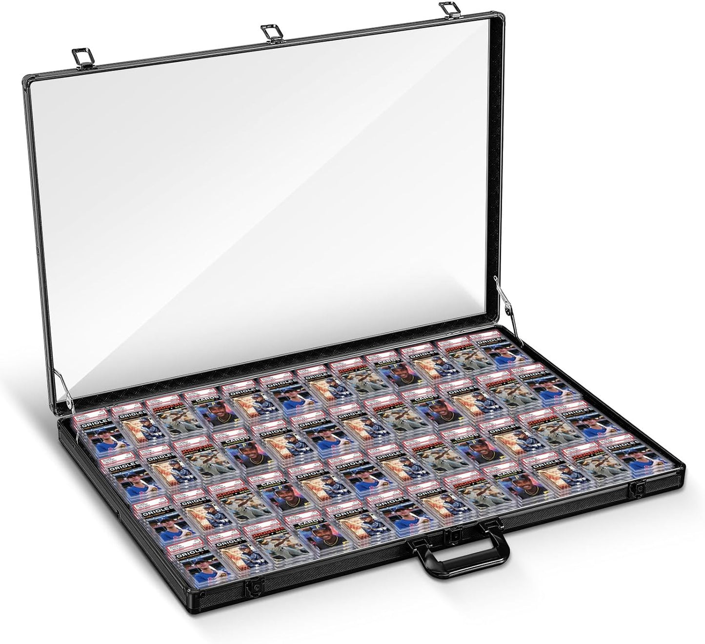 Portable Aluminum Sports Card Display Case for Collectibles