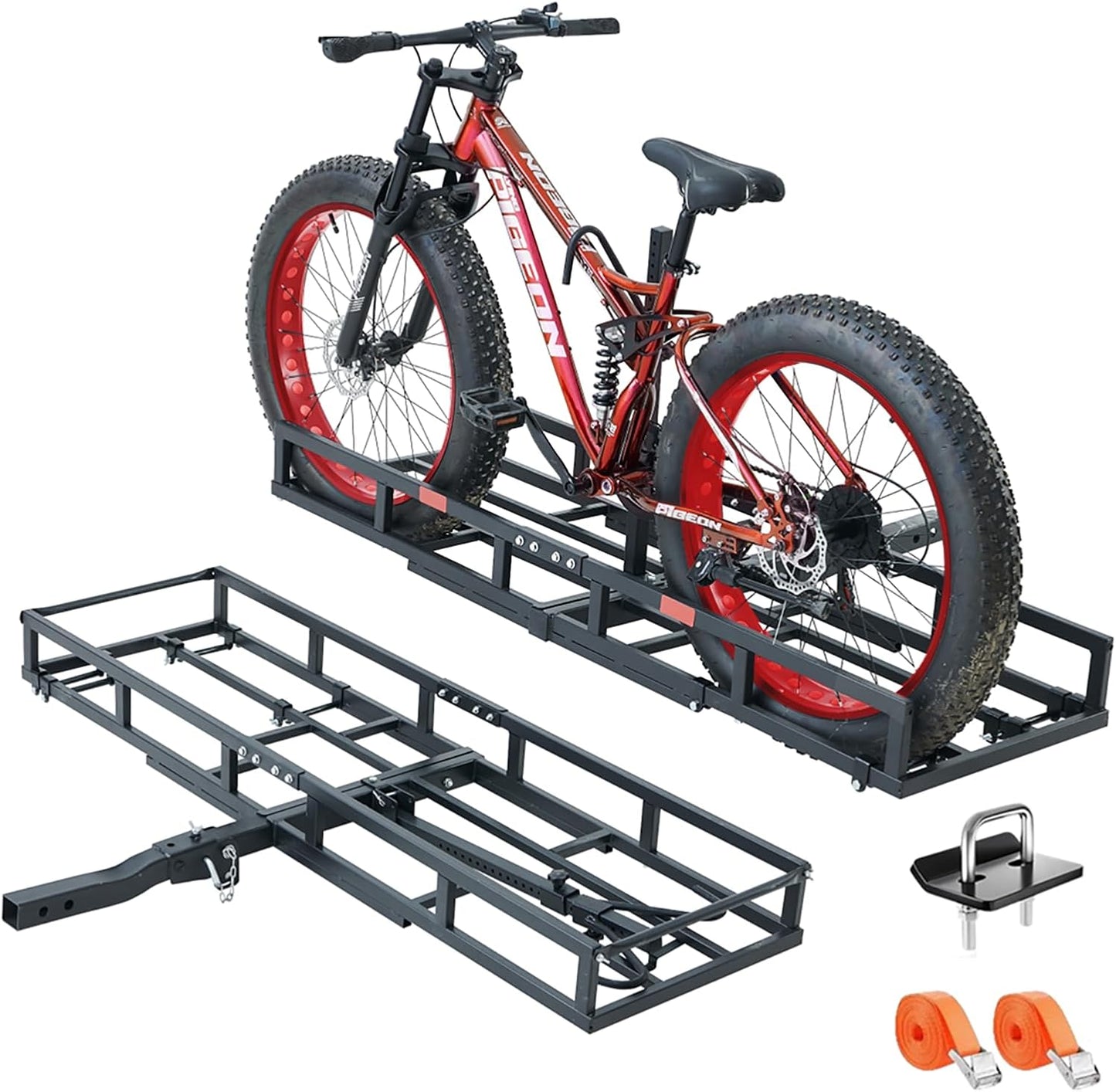 Hitch-Mount Bike Rack for Ebike Heavy-Duty Cargo Carrier