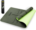 Robust Yoga Mat 1/4 in Non-Slip with Position Lines - Stable Grip
