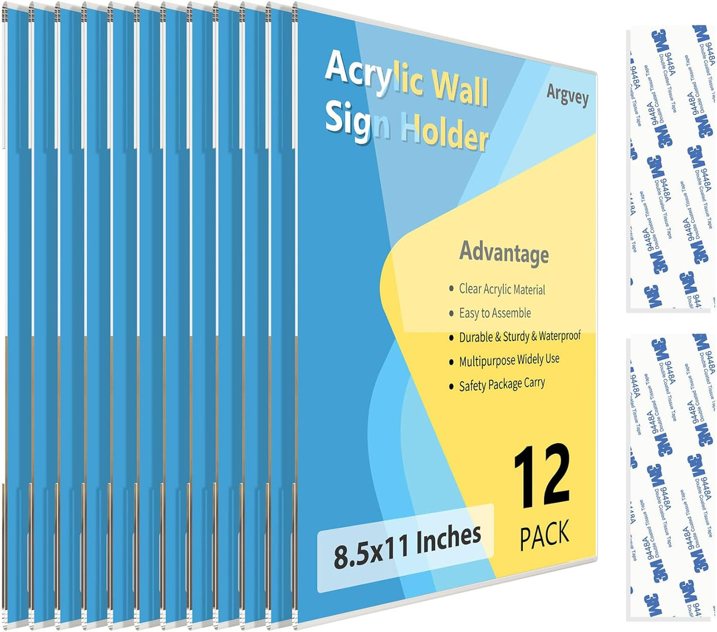 Acrylic Sign Holder 8.5 x 11 Wall Mount for Versatile Displays